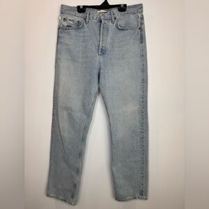Agolde 90s High Rise Straight Leg Jeans A069D 1141 Size 28 Light wash
